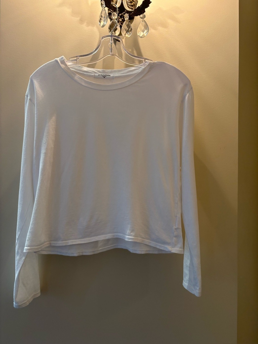 PerfectWhiteTee Harley Long Sleeve Tee XS White Crisp Cotton Boxy